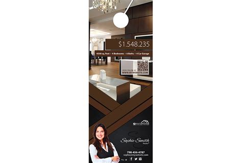 Real Estate Door Hanger Template | Realtor Estate Door Hanger Template