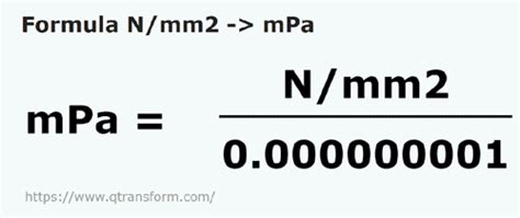 Newtons/square millimeter to Millipascals - N/mm2 to mPa convert N/mm2 to mPa