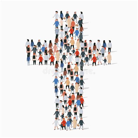 People cross stock vector. Illustration of families, christianity - 43600351