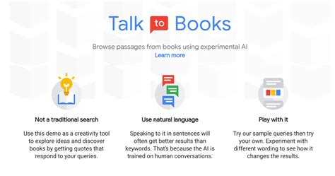 Google's Talk to Books lets you browse books with the help of AI