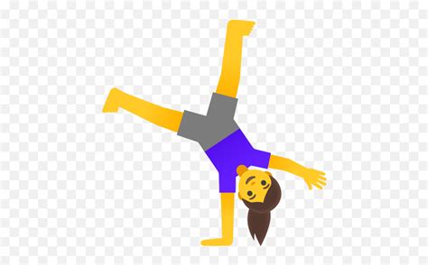 Woman Cartwheeling Emoji - Cartwheel Emoji Png,Animated Emoji Android ...