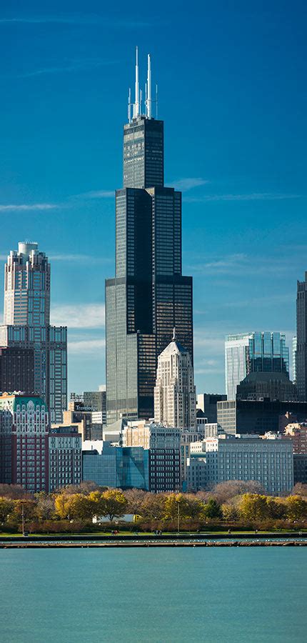 Willis Tower Chicago Cityscape - Lewis Carlyle Photography