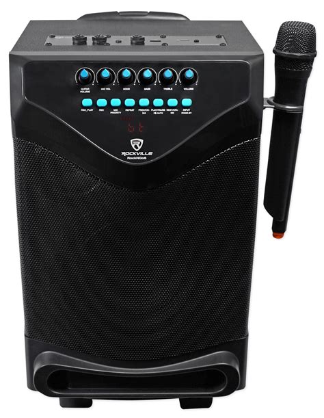 Rockville ROCKnGo 8" Portable Rechargeable PA Speaker w Bluetooth ...