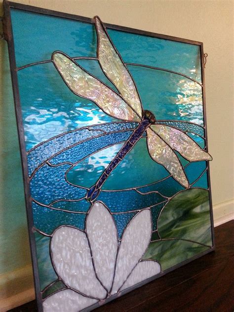 2016- Stained Glass Dragonfly Panel Made By K. Cannon Dragonfly Stained Glass, Mosaic Stained ...