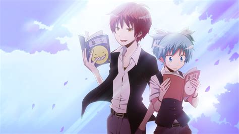 Karma Akabane Nagisa Shiota With Books HD Assassination Classroom Wallpapers | HD Wallpapers ...