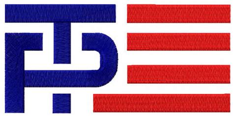 Trump Pence logo embroidery design