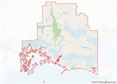 Map of Valdez-Cordova Census Area, Alaska