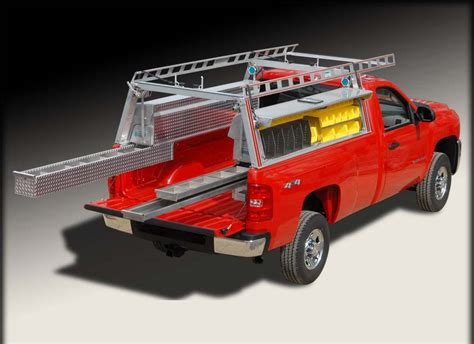 Pick up truck ladder rack w truck tool boxes and drawers - System One ...