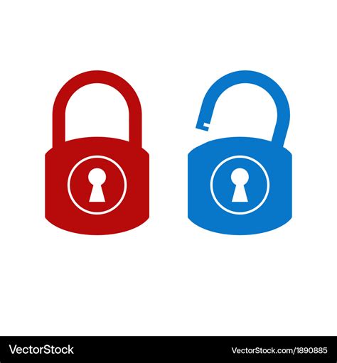 Lock unlock icon Royalty Free Vector Image - VectorStock