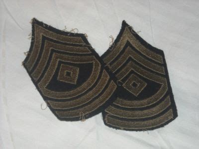 PATCH WW2 US ARMY SARGEANT RANK INSIGNIA PAIR #8 | #200612044