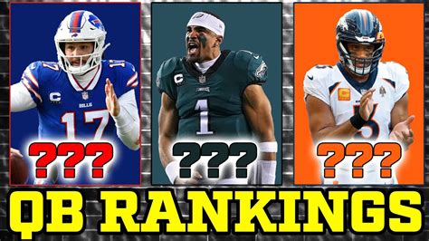 EVERY starting quarterback ranked heading into the 2023 NFL season ...