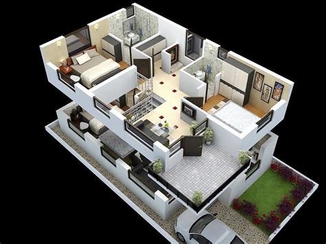 Print of Duplex Home Plans and Designs | Duplex house design, Cool ...