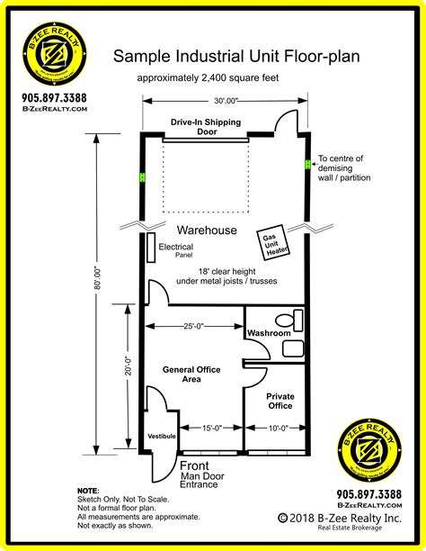 SAMPLE INDUSTRIAL FLOOR-PLAN – B-Zee Realty Inc.