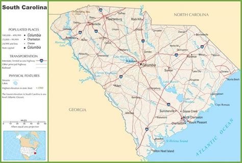 South Carolina highway map | Карта