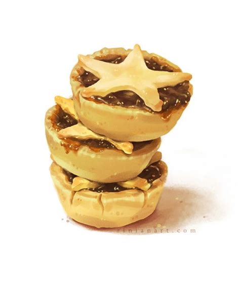 Mince Pie. | Food drawing, Food illustration art, Pies art