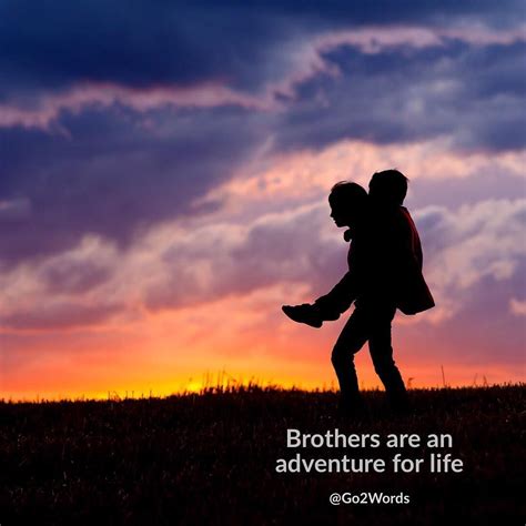 Brothers are an adventure for life. Brothers are first friend. A happy sibling relation is a ...