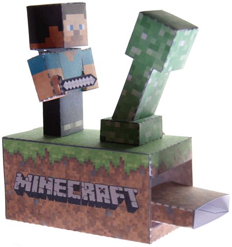 Steve vs Creeper Papercraft (Minecraft Machine) ~ Paperkraft.net - Free Papercraft, Paper Model ...