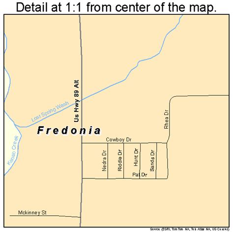 Fredonia Arizona Street Map 0425720