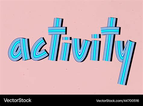 Activity line font retro calligraphy lettering Vector Image