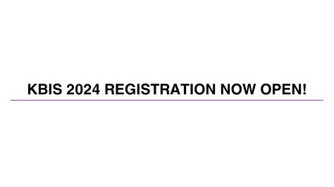 KBIS 2024 Registration Now Open! | KBIS