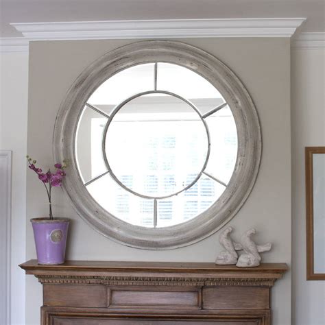 white washed round mirror by decorative mirrors online | notonthehighstreet.com