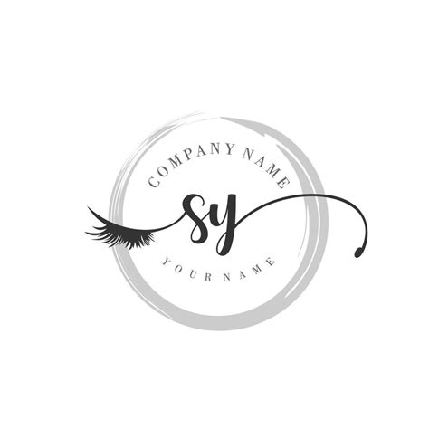 initial SY logo handwriting beauty salon fashion modern luxury monogram ...