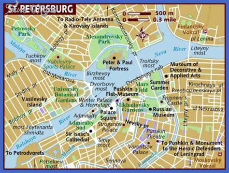 St. Petersburg Map Tourist Attractions - ToursMaps.com