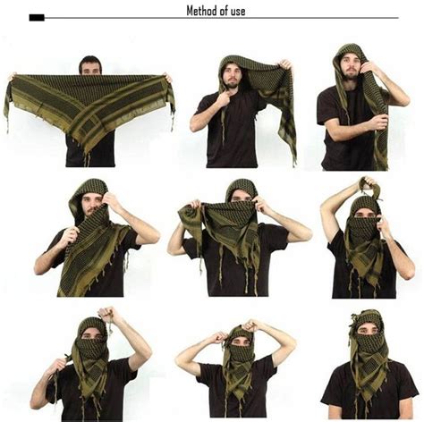 MAGNIVIT Cotton Keffiyeh Tactical Desert Scarf Wrap Shemagh Head Neck Arab Scarf | Tactical ...