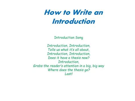 PPT - How to Write an Introduction PowerPoint Presentation, free download - ID:2812510