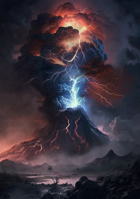 Lightning Storm Volcano