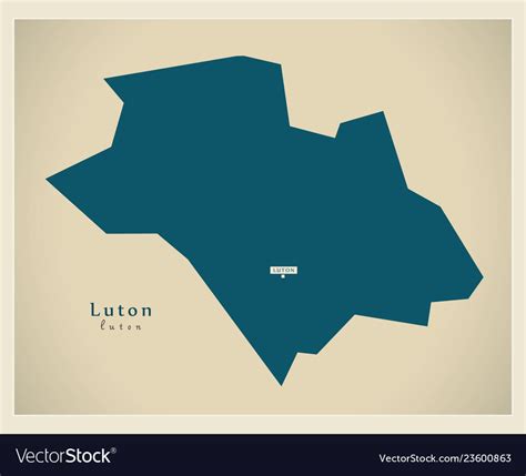 Modern map - luton unitary authority england uk Vector Image