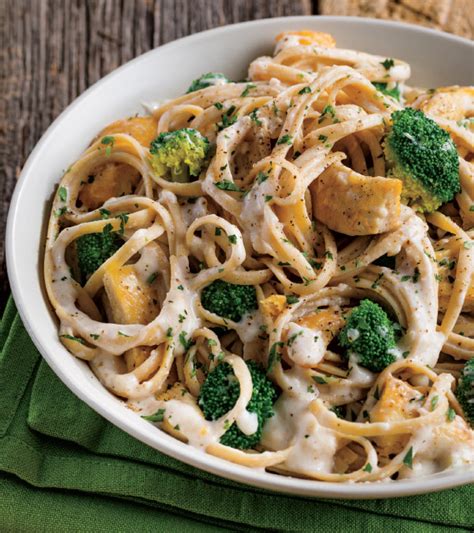 Chicken Fettuccine Alfredo with Broccoli