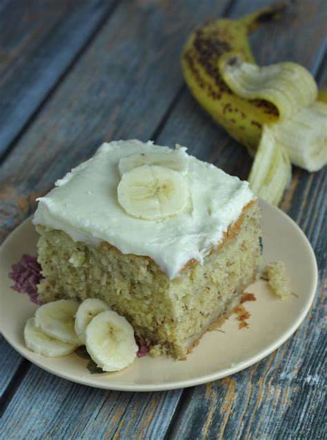 Banana Cake with Cream Cheese Frosting – Prevention RD