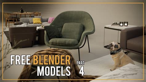 Free Blender Furniture Models | Part 4 | Blender 2.82 - YouTube