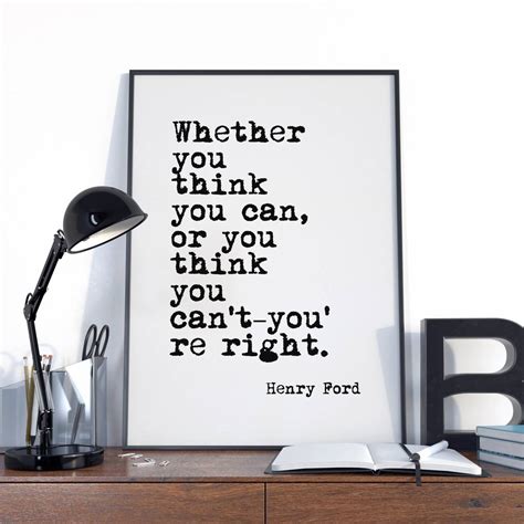 Henry Ford, Henry Ford Quote Poster, Henry Ford Quote Wall Art, Henry ...