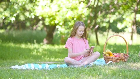 Two little kids on picnic in the park 19968573 Stock Video at Vecteezy