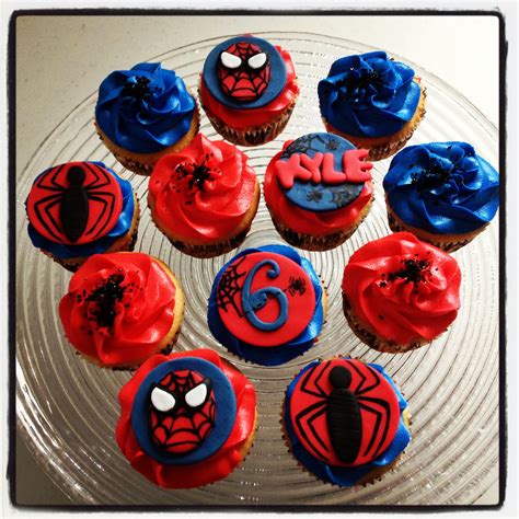 Spiderman Cupcakes made by FROSTED! | Spiderman cupcakes, Cupcake cakes ...