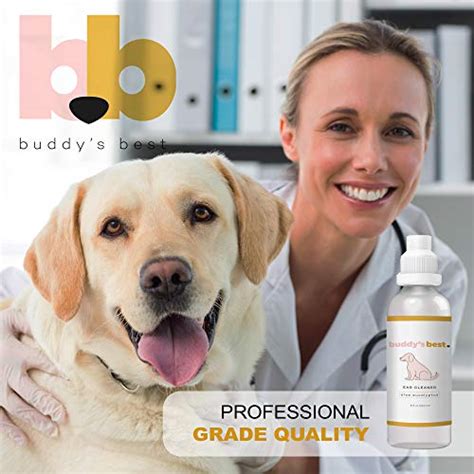 Buddy's Best, Dog Ear Cleaner Solution - Pet and Puppy Ear Wax Remover - Ear Mite and Dog Yeast ...