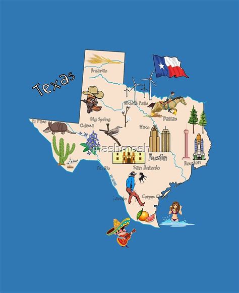 Map Of Texas Attractions - Amanda Marigold