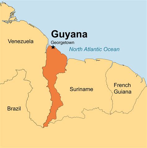 Guyana Venezuela Map