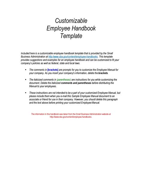 42 Best Employee Handbook Templates & Examples ᐅ TemplateLab