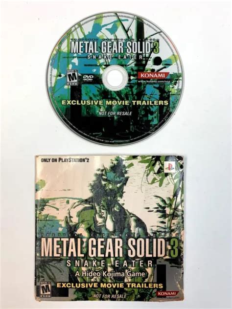 METAL GEAR SOLID 3 Snake Eater Exclusive Movie Trailer PS2 DVD $19.99 ...