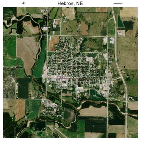 Aerial Photography Map of Hebron, NE Nebraska