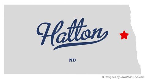 Map of Hatton, ND, North Dakota