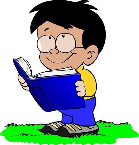 Clipart - Boy with Book (#1)