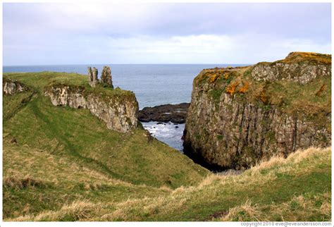 Dunseverick Castle, or the little that remains of it, on a sea cliff. (Photo ID 17438-dunsever)