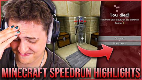 MINECRAFT SPEEDRUN HIGHLIGHTS #1 - YouTube