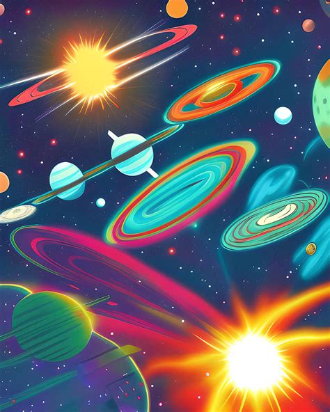 Space War Illustration Digital Art by Ervina Anandhita - Pixels