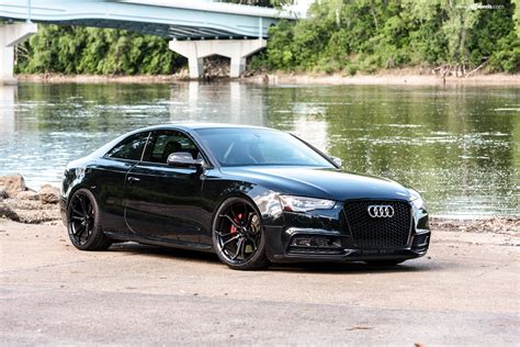 Fancy Look of Black Audi S5 Wearing Gloss Black Avant Garde Wheels — CARiD.com Gallery