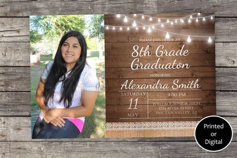 8th Grade Graduation Invitation Promotion Invitation 8th | Etsy